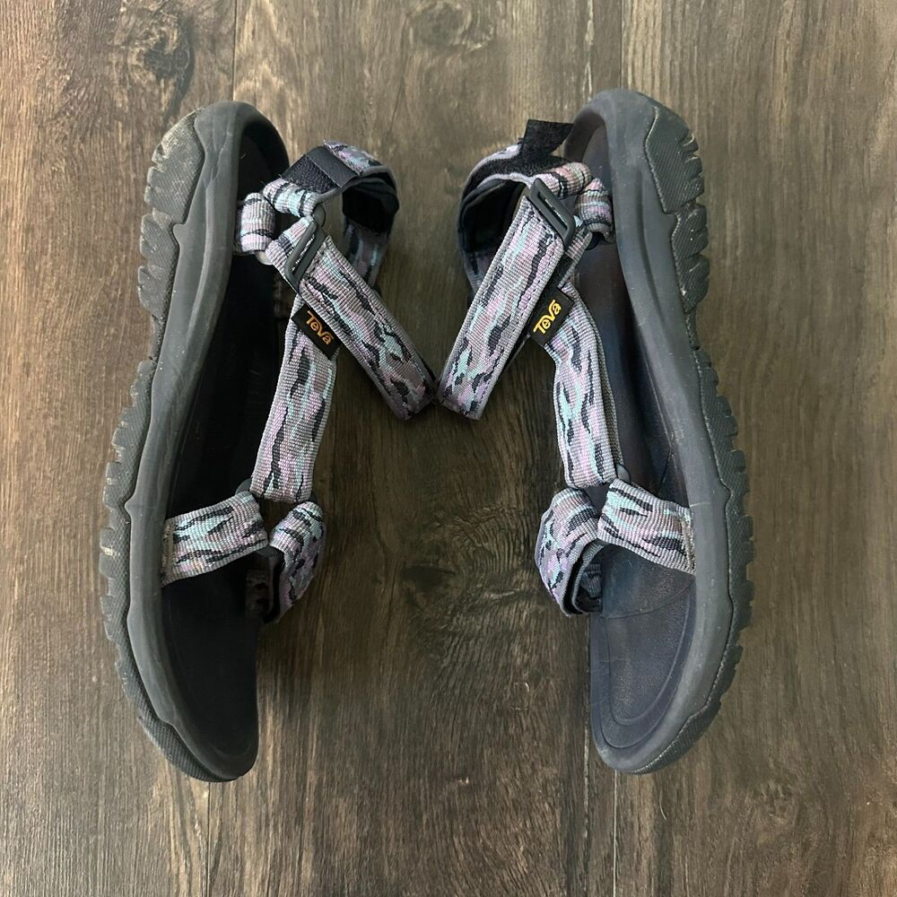 Teva Hurricane XLT2 Sport Sandals Purple Blue Camo Hiking Outdoors Women's Sz 10 - Picture 3 of 8